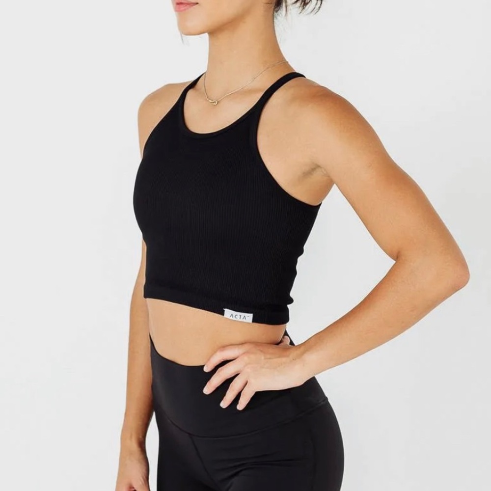 Acta wear ribbed racer back tank